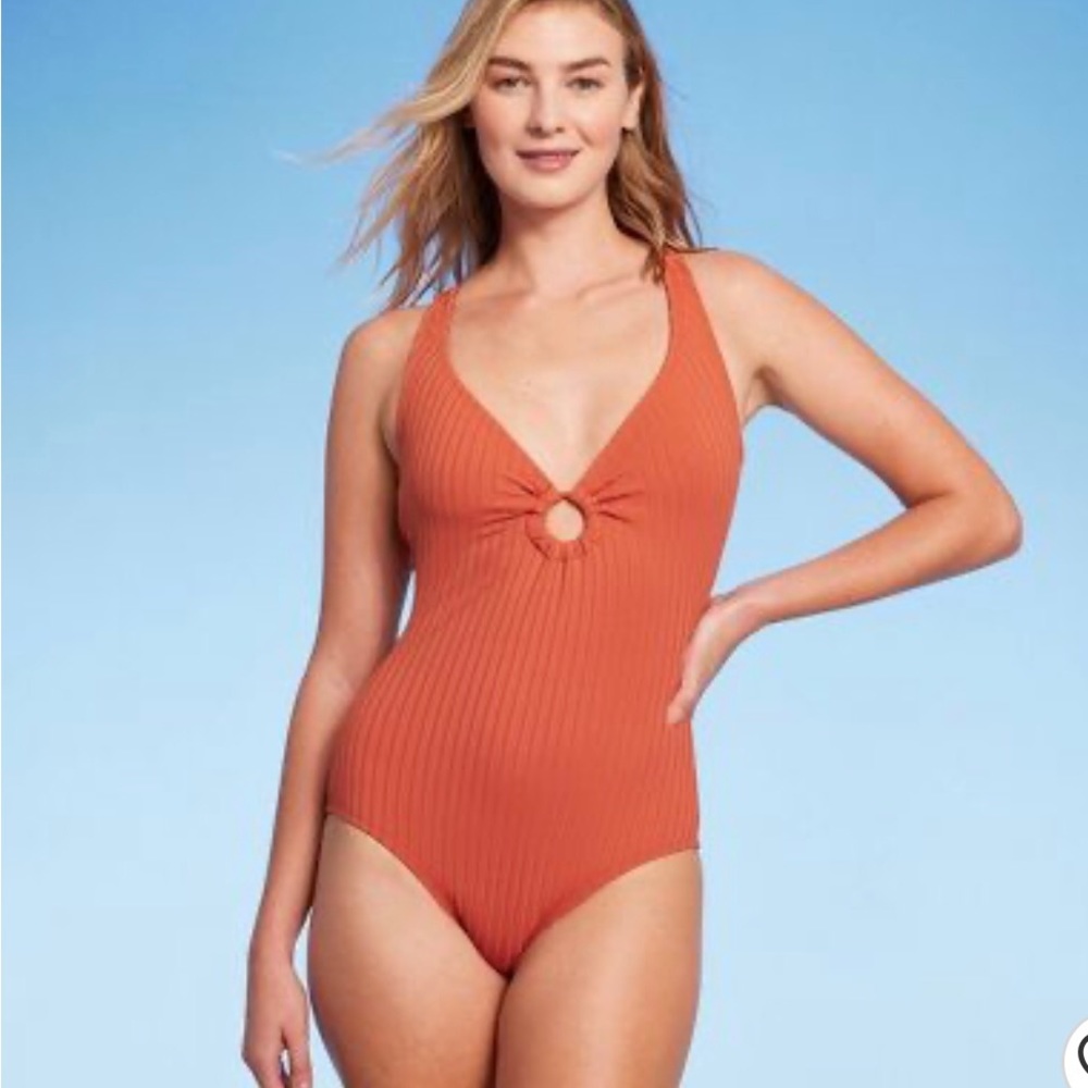 Kona Sol Ribbed Swimsuit XL